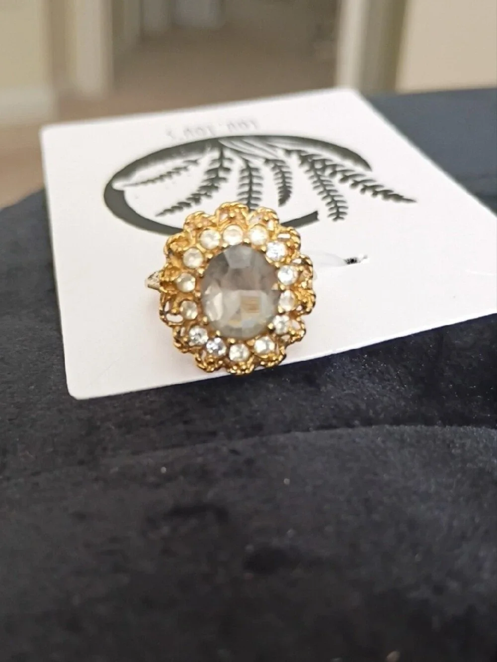 Gold-Tone Crystal Cluster Cocktail Ring - Women Jewelry